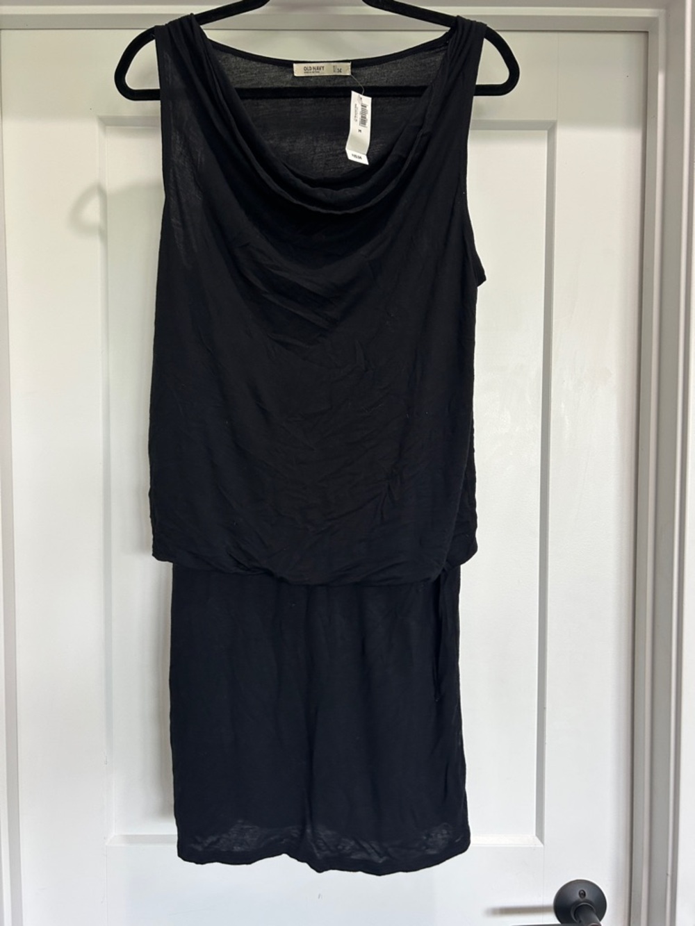 Old Navy Black Sleeveless Cowl-Neck Mini Dress m NWT